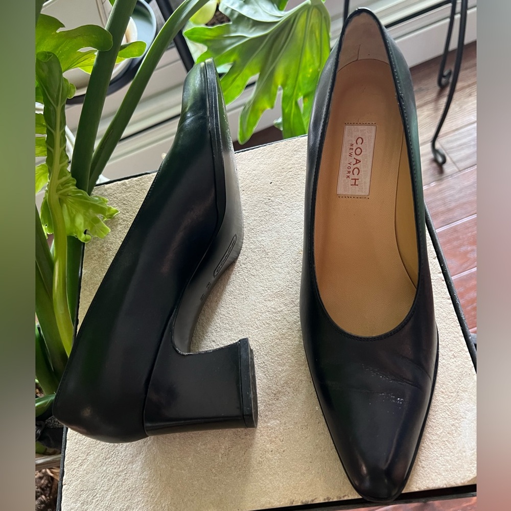 Coach Block Heel Pumps